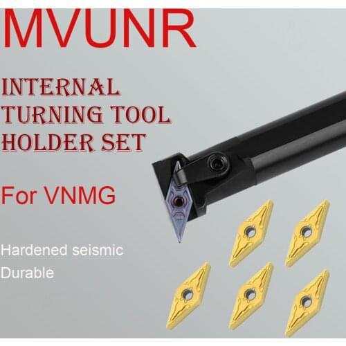1PC S20R-MVUNR16 S25S-MVUNR16 Internal Turning Tool Holder CNC Lathe Bar Cutting Accessories +10PCS VNMG Carbide Inserts