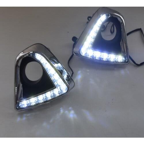 For Mazda CX-5 CX 5 CX5 2012 2013 2014 Waterproof LED DRL 12V LED Daytime Running Light With Yellow Turning Signal Function
