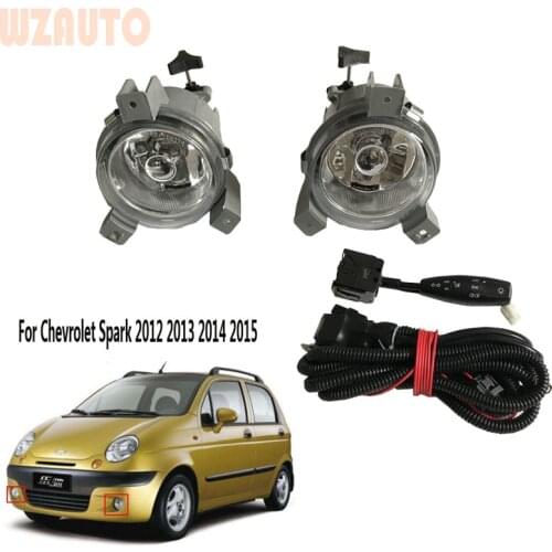 WZAUTO Front Bumper Fog Light Fog Lamp For Chevrolet Spark 2012 2013 2014 2015 Front Driving Fog Light