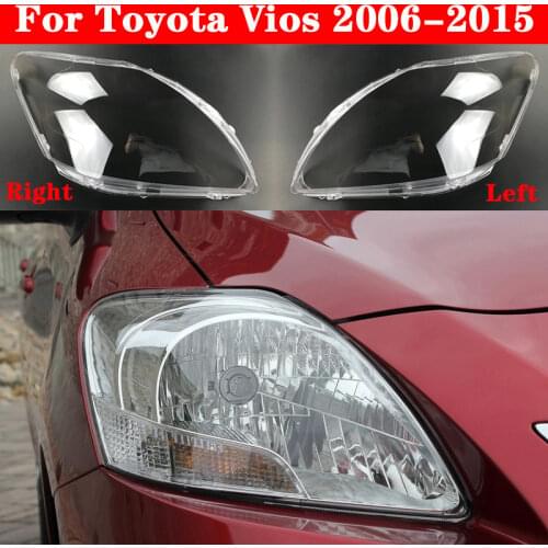 Auto Light Caps For Toyota Vios 2006-2015 Car Headlight Cover Transparent Lampshade Lamp Case Glass Lens Shell