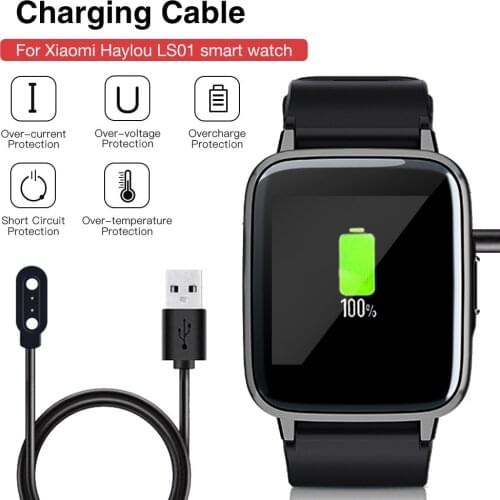 Magnetic Charge Charging Cable Cord Wire For Xiaomi Haylou LS01 Smartwatch Dock USB Charger Adapter Smart Watch Accessories