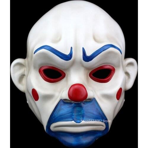 Halloween Resin Joker Bank Robber Mask Clown Masquerade Party Fancy Resin Mask Halloween Gift Prop Accessory Set New Christmas