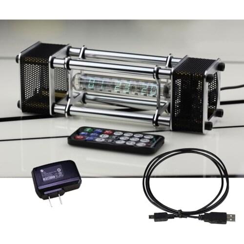 Maxgeek IV-18 VFD Nixie Tube Clock Assembled with Aluminum Alloy Shell Power Adapter