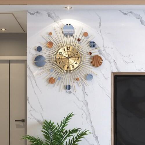 Creative Large Wall Clock Modern Design Metal Nordic Luxury Digital Wall Clock Living Room Reloj De Pared Home Decoration DG50WC