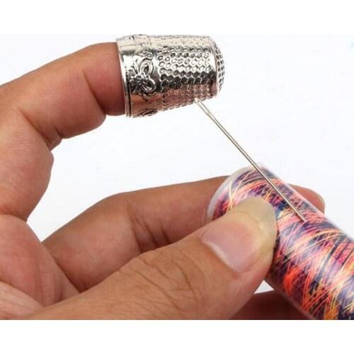 Sewing Thimble Finger Protector Classical Pattern Hard Metal Thimble Sewing Tools Needles Partner 2.3cm