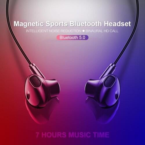 Newest Bluetooth 5.0 Earphone Wireless Headset Waterproof neck-hanging Earphone Stereo Sports Earphone