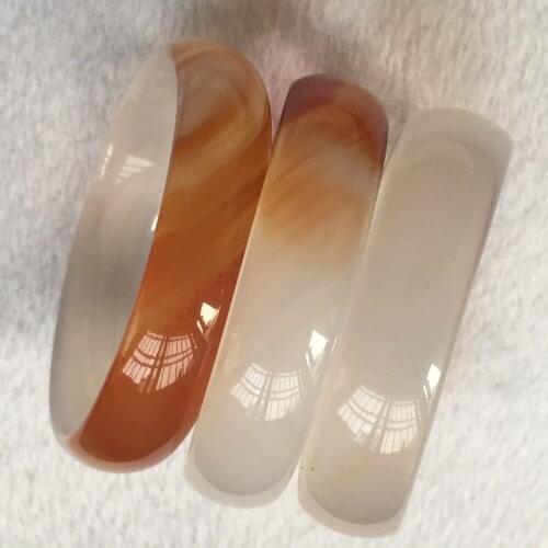 NEW Natural red white onxy bangle size 58-60 mm