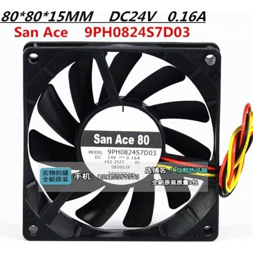 New original 9PH0824S7D03 8015 24V 0.16A 8CM inverter ultra-thin cooling fan