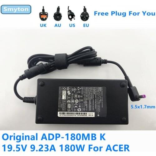 Genuine 19.5V 9.23A 180W ADP-180MB K AC Power Supply Adapter For ACER 180W NITRO AN515-55 A17-180P4A A18-135P1A Laptop Charger