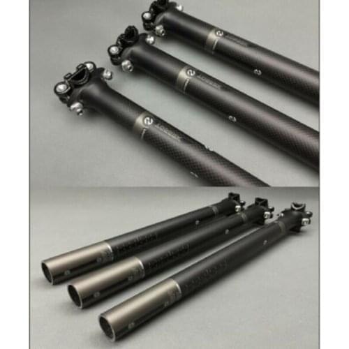 Matte black 27.2 / 30.4 / 30.8mm / 31.6mm TOSEEK full 3K carbon fiber bike rear seatpost 350 / 400mm