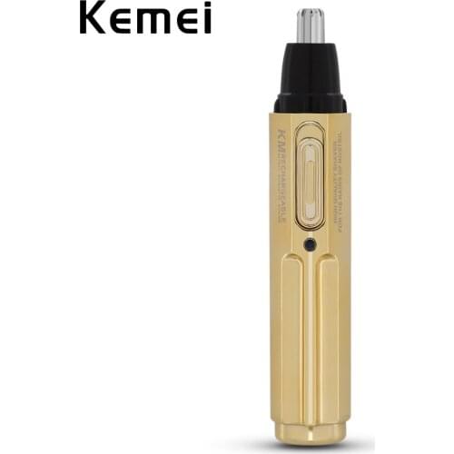 Kemei-6616 Professional Electric Rechargeable Ear Nose Hair Trimmer Fashion Safe Face Care for Man and Woman