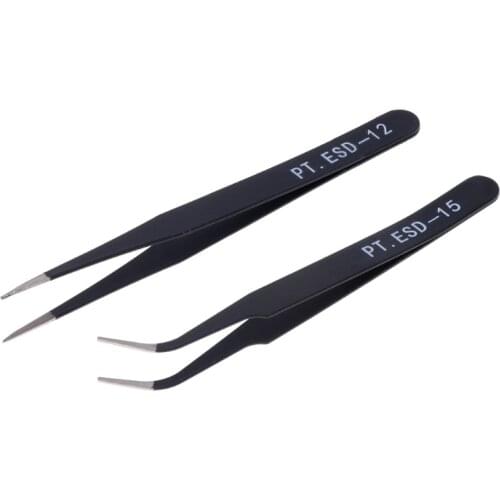 Drop Ship&Wholesale 2pcs Stainless Steel Nail Tools Eyelash Extension Tweezers Nippers Pointed Clip Oct.29