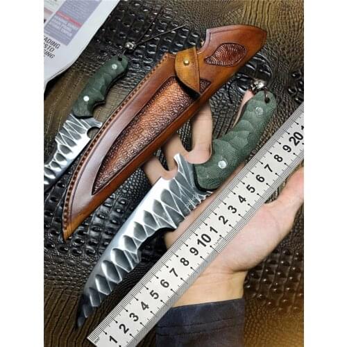 DC53 straight knife outdoor camping tactical survival hunting knife EDC rescue knife boutique knife durable fruit knife sharp