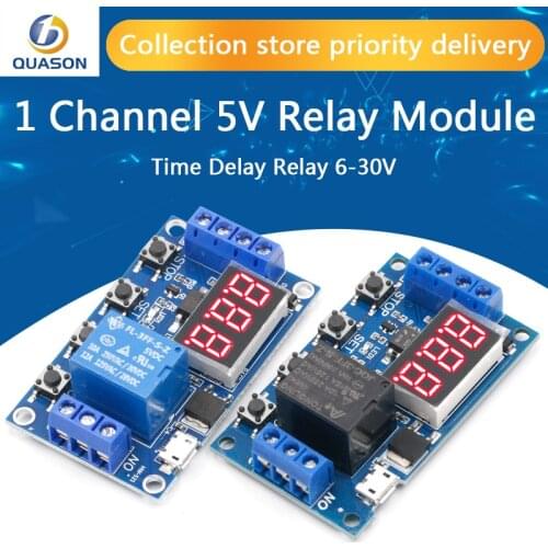1 Channel 5V Relay Module Time Delay Relay Module Trigger OFF/ON Switch Timing Cycle 999 minutes