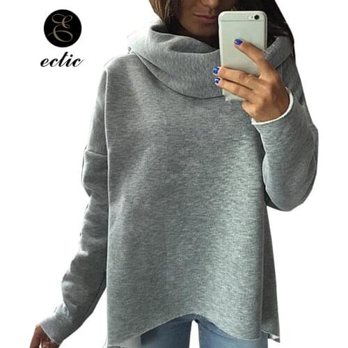 Cowl Neck Tunic Hoodie Poleron Mujer 2021 Ulzzangs Turtleneck Sweatshirt Oversized Hoodies Women Irregular Hoodie Mantle Cloak