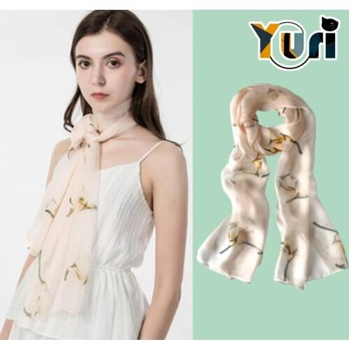 Yuri Silk scarf women shawl long all-match scarf for Women Female gauze kerchief Unique Styles thin fashion new hot thoughtful C