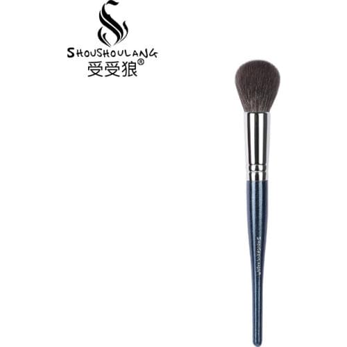 Shoushoulang Professional Handmade Make Up Brush Round Blush Contour Highlighter Brush Q-36 Soft Saikoho Goat Hair Makeup Brush
