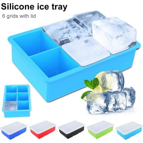 Silicone Ice Cube Maker Form For Ice Candy Cake Chocolate Molds Easy-Release Square Shape Ice Cube Trays Molds
