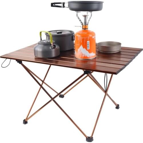 Folding Table, Portable Camping Table Aluminum Collapsible Table Top Ultralight Compact with Carry Bag for Outdoor