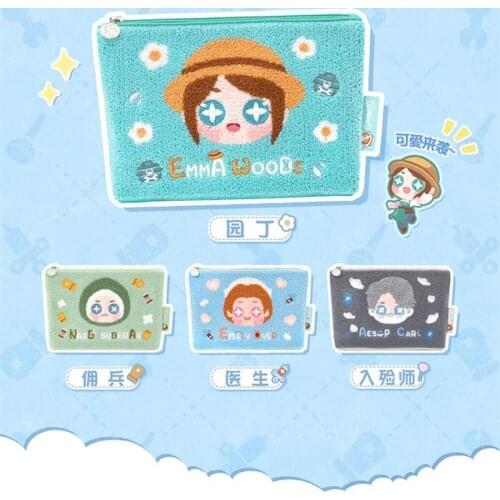Game Identity V Emma Woods Emily Dyer Naib Subedar Cosmetics Bag Cosplay Canva Girl Student Stationery Bags Tools Makeup Pouch