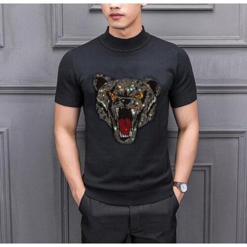 Sweater Men Casual O-neck Pull Homme Knitted Cotton Diamond stone Pullover Men Autumn Winter Fashion Jumper Sweaters