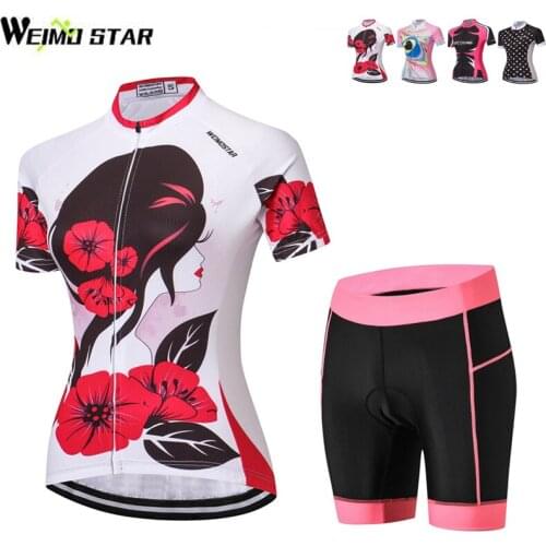 Weimostar Brand Women Cycling Clothing Quick Dry Bike Jersey Girls Pro Team Bicycle Clothing Ropa Ciclismo Cycling Jersey S-XXXL