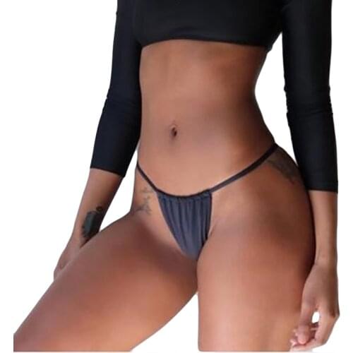 2020 Womens Swimwear Brazilian Cheeky Bikini Bottom Side Tie Thong Bathing Swimsuit Black Sexy Briefs Summer thongs Beachwear