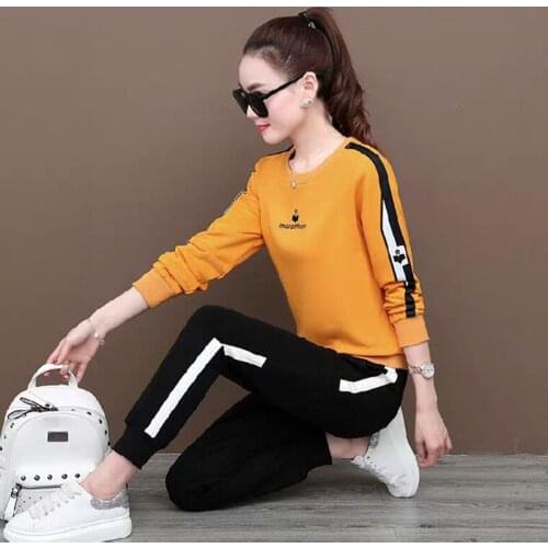 2021 Spring Autumn Tracksuit Women Casual Patchwork Track Suit Women Long Sleeve Fitness Sports Suit Two Piece Outfits for Women
