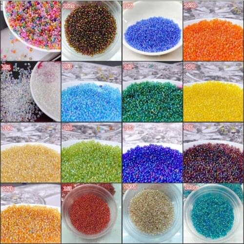 20g(1200pcs) Brilliant Transparent 2mm 12/0 Czech Seed Spacer Glass Beads Diy Garment Making Material Cross stitch Accessories