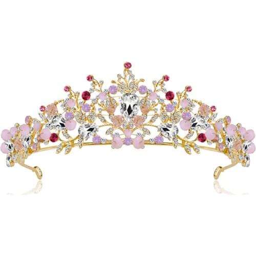 10 PCS /Lot Free Shipping Elegant Wedding Crown for Bridal Headpiece Clear Crystal Pearl Bride Tiara Wedding Hair Accessories