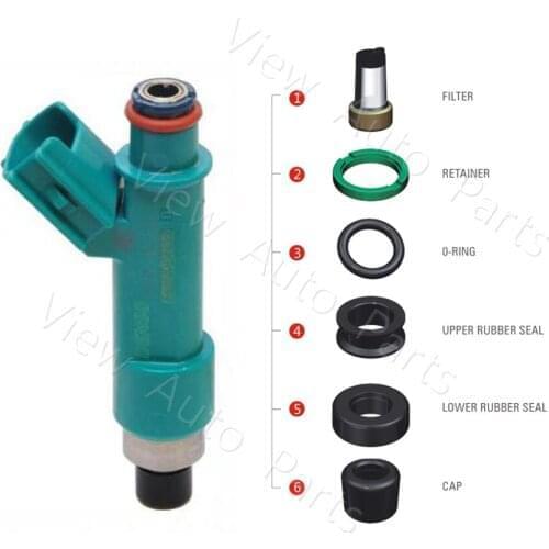 1000 sets Fuel Injector Repair Kits Toyota Camry Corolla Highlander Scion tC 2.4L plastic parts micro filters o ring VD-RK-0212