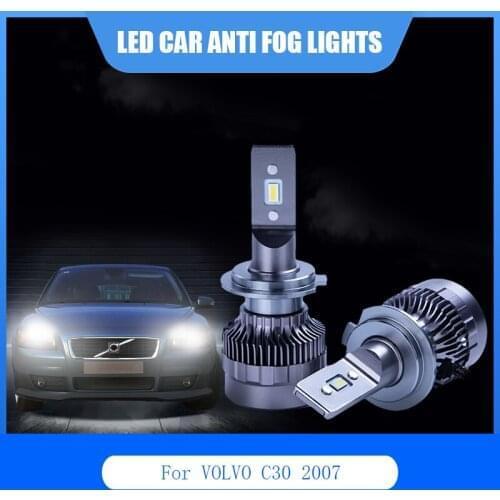 2Pcs For VOLVO C30 2007 LED Car Lights Anti Fog Lamp H7 H9 6000K 12V Car LED Light Headlight Bulbs Kit Auto White Bulb