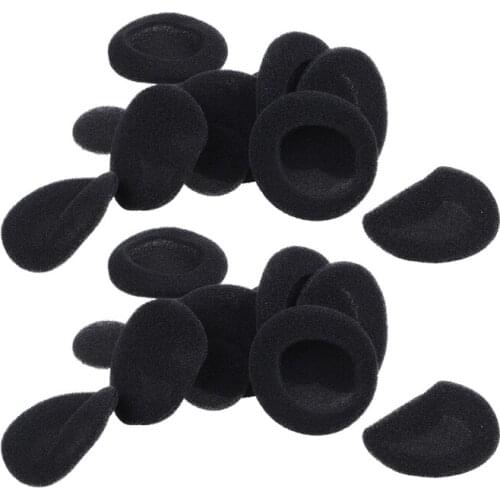 20 Pcs Sponges Protective Measures Soft Black Ear Cover Cushion for Headphone 5.5Cm & 5Cm