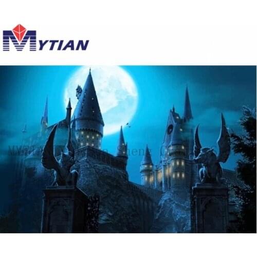 5D DIY Diamond Painting Moon Castle Mosaic Cross Stitch Full Square Round Drill 3D Diamond Painting Kit Wall Sticker Gift