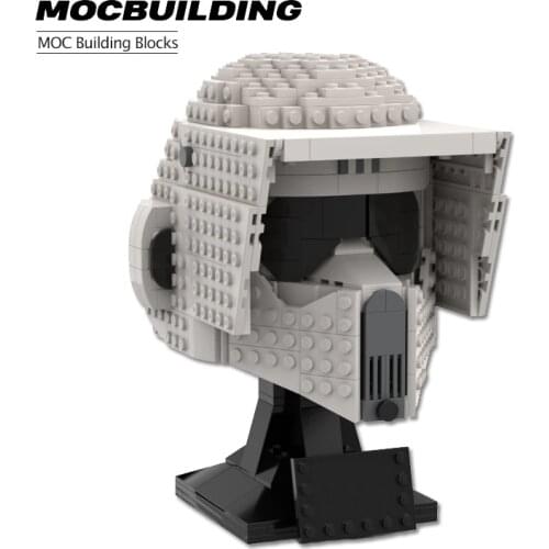 653PCS Kids Star Building Block Toys Head Helmet MOC Scout Trooper Helmet Model DIY Brick Educational Toys for Children
