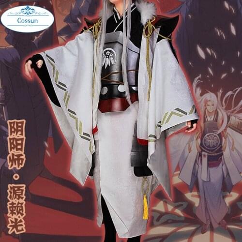 Anime! Onmyoji Minamoto no Raikou Kimono Gorgeous Uniform Cosplay Costume Halloween Carnival Party Outfit For Unisex 2021 NEW