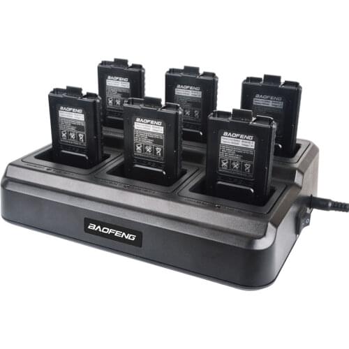Baofeng UV-5R Handheld Walkie Talkie Six Way Rapid Multi-Charger for Baofeng 5R Series Portable Two Way Radio