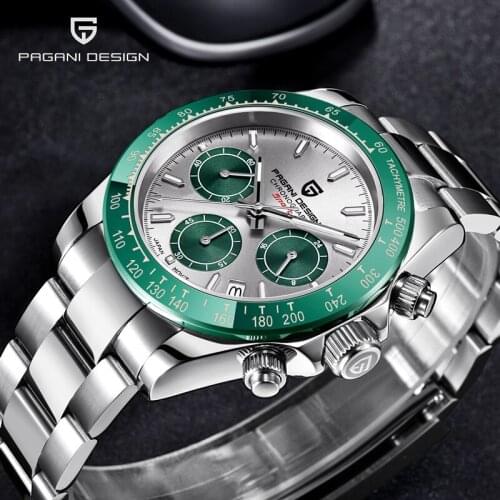 PAGANI DESIGN 2021 New Top Luxury Fashion Men' Quartz Watch Sapphire Glass Stainless Steel Waterproof Automatic Date Clock Watch