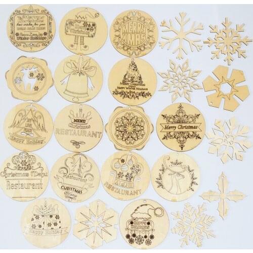 1pcs 2mm Wooden snow deer Christmas tree pendant decoration//baby toys/puzzles/diy Toy Accessories/Model/Coaster Potholder