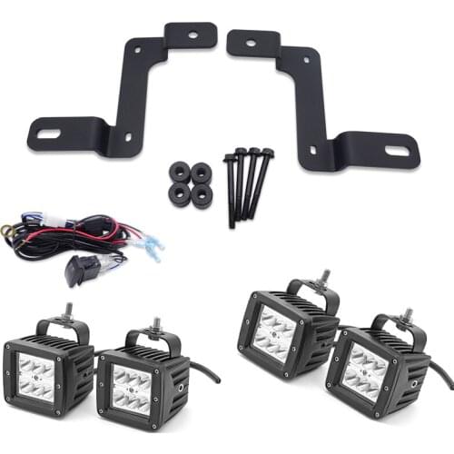 For Jeep Wrangler JL Unlimited 2018-2020 Dual 24W LED Light Pod A-Pillar Mount Kits