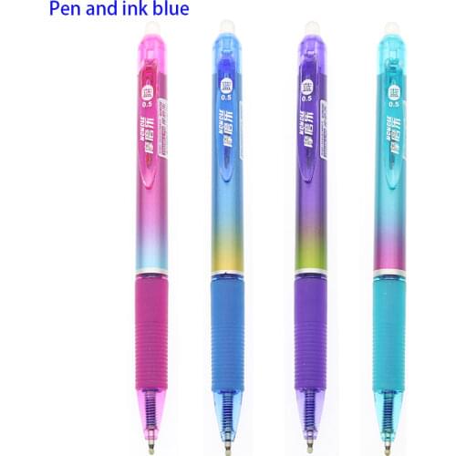 Gradient Color Erasable Gel Pen Blue Black Ink Blue Writing Neutral Creative Pen Learning Office Stationery Material Supplies