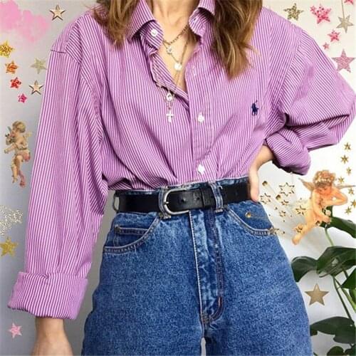 Блузки в полоску Giyu China At AliExpress