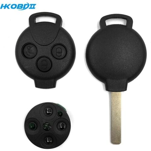 HKOBDII New 3 buttons Remote Car Key 315/433MHZ With 46 Electronic Chips for Mercedes-Benz Smart MB Car Key