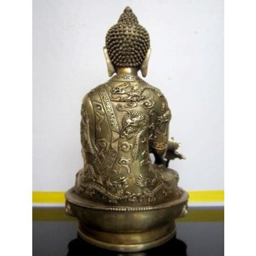 Chinese Vintage Tibetan Buddhist Medicine buddha bronze statue wholesale factory Arts outlets