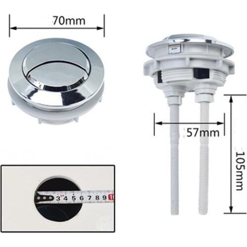 Toilet button double press universal round old toilet button water tank cover water inlet valve seat flush