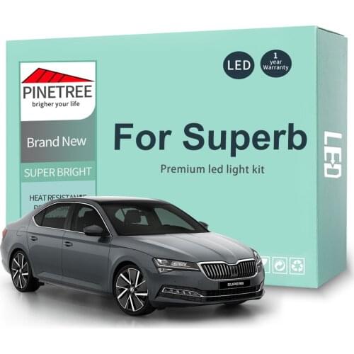 Led Interior Light Kit For Skoda Superb 1 2 3 MK1 MK2 MK3 Sedan Estate 2001-2018 LED Bulbs Reading Dome Map Canbus