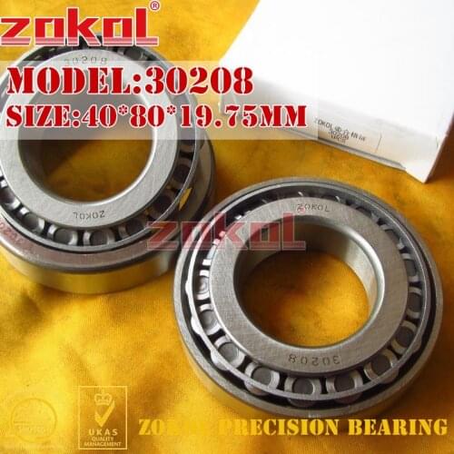 ZOKOL bearing 30208 7208E Tapered Roller Bearing 40*80*19.75mm