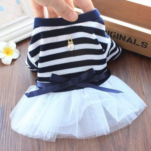 Pet Lace Dress Summer Plaid Shirt Soft Close-fitting Elastic Thin Section Comfortable Breathable Cat Dog Clothes