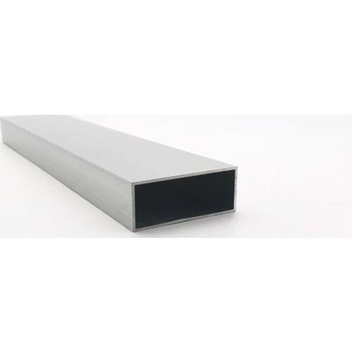 25mm*50mm*1mm square tube aluminum alloy hollow pipe rectangle straight duct vessel 100/200/300/400/500/550mm length