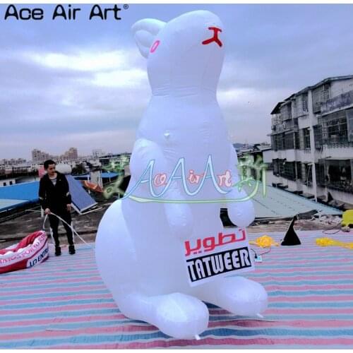 Hot selling 3m inflatable rabbit model inflatable bunny with the banner for advertising